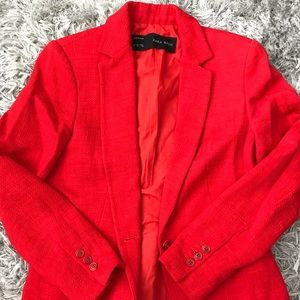 Zara Tweed Blazer-Red-Size M